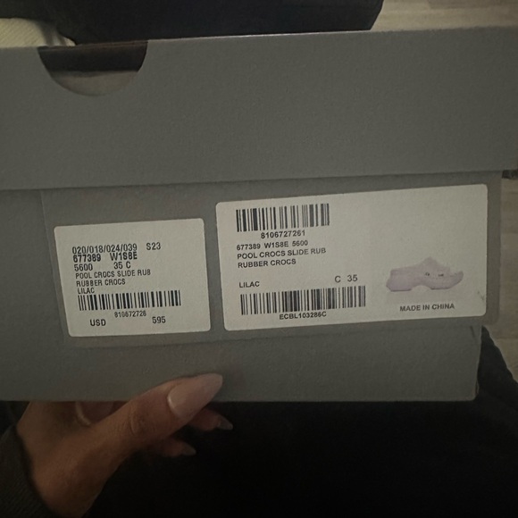 Balenciaga Lavender Pool Slide Crocs - Picture 7 of 8